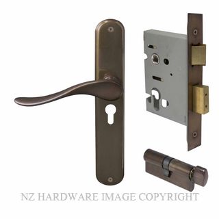WINDSOR 8250 AB HAVEN OVAL E48 EURO LOCK KITSET ANTIQUE BRONZE