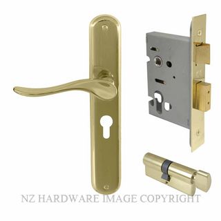 WINDSOR 8250 PB HAVEN OVAL E48 EURO LOCK KITSET POLISHED BRASS