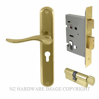 WINDSOR 8250 UB HAVEN OVAL E48 EURO LOCK KITSET UNLACQUERED BRASS