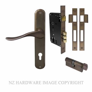 WINDSOR 8251 AB HAVEN OVAL E85 EURO LOCK KITSET ANTIQUE BRONZE