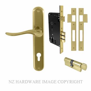 WINDSOR 8251 UB HAVEN OVAL E85 EURO LOCK KITSET UNLACQUERED BRASS