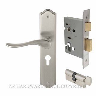 WINDSOR 8254 BN HAVEN TRADITIONAL E48 EURO LOCK KITSET BRUSHED NICKEL