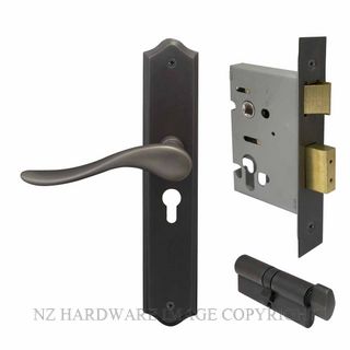 WINDSOR 8254 DRB HAVEN TRADITIONAL E48 EURO LOCK KITSET DARK ROMAN BRASS