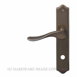 WINDSOR 8169 P85 AB HAVEN TRADITIONAL LONGPLATE P85 PRIVACY HANDLES ANTIQUE BRONZE