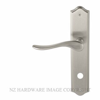 WINDSOR 8169 P85 BN HAVEN TRADITIONAL LONGPLATE P85 PRIVACY HANDLES BRUSHED NICKEL