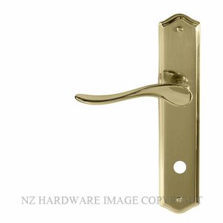 WINDSOR 8169 P85 PB HAVEN TRADITIONAL LONGPLATE P85 PRIVACY HANDLES POLISHED BRASS