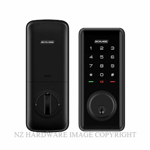 SCHLAGE SREEAS1C5BL EASE SMART DEADBOLT BLACK