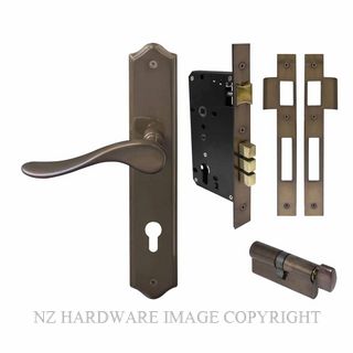 WINDSOR 8255 AB HAVEN TRADITIONAL E85 EURO LOCK KITSET ANTIQUE BRONZE