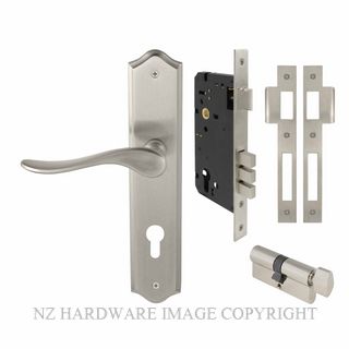 WINDSOR 8255 BN HAVEN TRADITIONAL E85 EURO LOCK KITSET BRUSHED NICKEL
