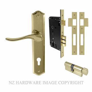 WINDSOR 8255 PB HAVEN TRADITIONAL E85 EURO LOCK KITSET POLISHED BRASS