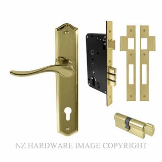 WINDSOR 8255 UB HAVEN TRADITIONAL E85 EURO LOCK KITSET UNLACQUERED BRASS