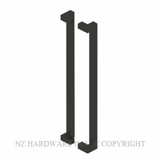LOCKWOOD 146x600MBK 146 ENTRANCE HANDLES WITH 600MM CENTRES MATT BLACK