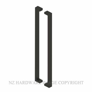 LOCKWOOD 143X600MBK NERO 143 ENTRANCE HANDLES WITH600MM CENTRES MATT BLACK
