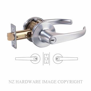 LOCKWOOD L934SC LEVER HANDLE DOUBLE KEY LOCKSET SATIN CHROME