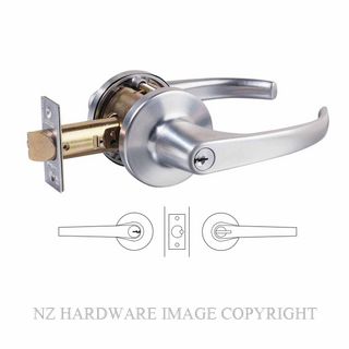 LOCKWOOD L930SC LEVER HANDLE DEADLATCH SATIN CHROME