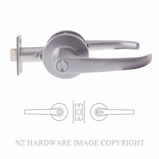 LOCKWOOD L932SC LEVER HANDLE PRIVACY SET SATIN CHROME