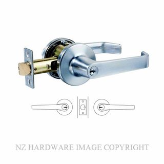LOCKWOOD L954SC LEVER HANDLE DOUBLE KEY LOCKSET SATIN CHROME