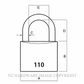 Lockwood 110 20 Series Padlocks Brass