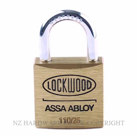 Lockwood 110 25 Series Padlocks Brass