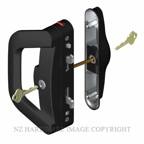 YALE AL911310B ALBANY ENDEAVOUR DOUBLE KEYED SLIDING DOOR LOCK MATT BLACK