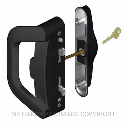YALE AL901210B ALBANY ENDEAVOUR KEY & SNIB SLIDING DOOR LOCK MATT BLACK