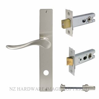 WINDSOR 8245 BN HAVEN SQUARE LONGPLATE PRIVACY KITSET BRUSHED NICKEL