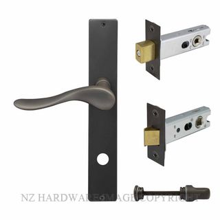 WINDSOR 8245 DRB HAVEN SQUARE LONGPLATE PRIVACY KITSET DARK ROMAN BRASS