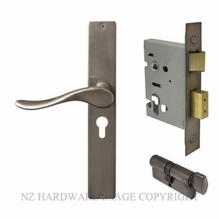 WINDSOR 8246 NB HAVEN SQUARE LONGPLATE LOCKSET E48 NATURAL BRONZE