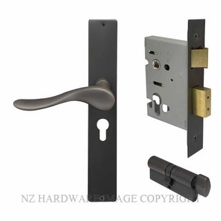 WINDSOR 8246 DRB HAVEN SQUARE LONGPLATE LOCKSET E48 DARK ROMAN BRASS