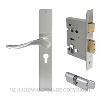 WINDSOR 8246 SC HAVEN SQUARE LONGPLATE LOCKSET E48 SATIN CHROME