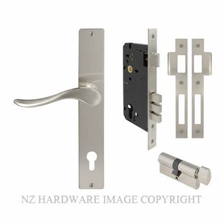 WINDSOR 8247 BN HAVEN SQUARE LONGPLATE LOCKSET E85 BRUSHED NICKEL