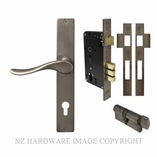 WINDSOR 8247 NB HAVEN SQUARE LONGPLATE LOCKSET E85 NATURAL BRONZE