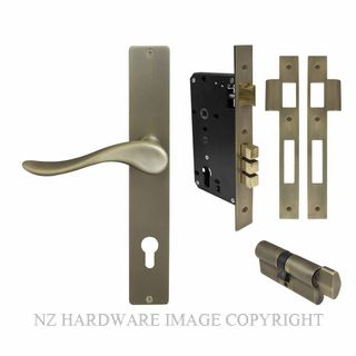WINDSOR 8247 RB HAVEN SQUARE LONGPLATE LOCKSET E85 ROMAN BRASS
