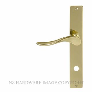 WINDSOR 8194 P85 PB HAVEN SQUARE LONGPLATE PRIVACY 85MM POLISHED BRASS-LACQUERED