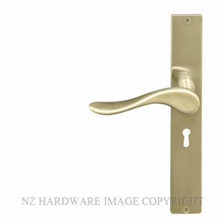 WINDSOR 8194L USB HAVEN SQUARE LONGPLATE STD KEYHOLE UNLACQUERED SATIN BRASS