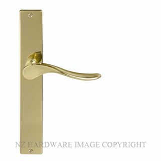 WINDSOR 8194LD PB HAVEN SQUARE LONGPLATE DUMMY LEFT HAND POLISHED BRASS-LACQUERED
