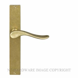 WINDSOR 8194LD RLB HAVEN SQUARE LONGPLATE DUMMY LEFT HAND RUMBLED BRASS
