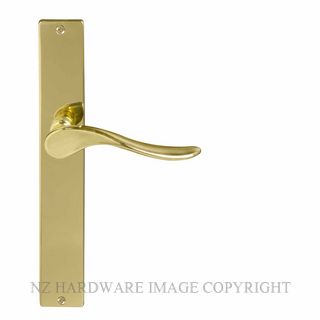 WINDSOR 8194LD UB HAVEN SQUARE LONGPLATE DUMMY LEFT HAND UNLACQUERED BRASS