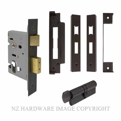 WINDSOR 1169 DRB REBATED MORTICE LOCK DARK ROMAN BRASS