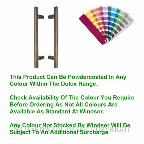 WINDSOR 8192  PC BRASS PULL HANDLE POWDERCOAT