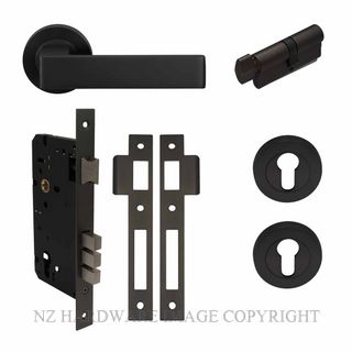 WINDSOR 7204 BLK GALAXY PEGASUS ENTRANCE SET MATT BLACK