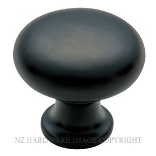 TRADCO 4083 BLK CUPBOARD KNOB CI 38MM MATT BLACK