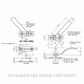 WINDSOR 5195L USB SPLIT RAIL FASTENER - LEFT HAND UNLACQUERED SATIN BRASS