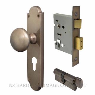 WINDSOR 3019 NB VICTORIAN KNOB EURO E48 LOCKSET NATURAL BRONZE