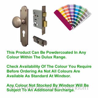 WINDSOR 3019 PC VICTORIAN KNOB EURO E48 LOCKSET POWDER COAT
