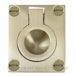 WINDSOR 5154 USB FLUSH RING 50 X 37MM UNLACQUERED SATIN BRASS