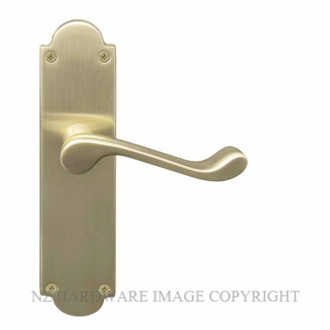 WINDSOR 3007-3008 VICTORIAN LEVER HANDLES UNLACQUERED SATIN BRASS