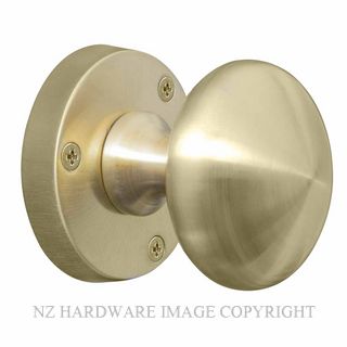 WINDSOR 3011 USB VICTORIAN KNOB LATCH SET ROUND ROSE UNLACQUERED SATIN BRASS