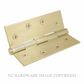 WINDSOR 5902 USB HINGE BRASS FIXED PIN FLAT TIP 102X76 UNLACQUERED SATIN BRASS