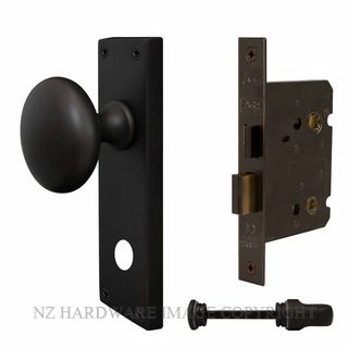 WINDSOR 3014 BLK VICTORIAN KNOB PRIVACY KITSET MATT BLACK